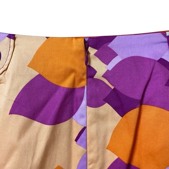 New York & Company vibrant multicolor floral abstract print pencil skirt size 4 - Picture 7 of 9
